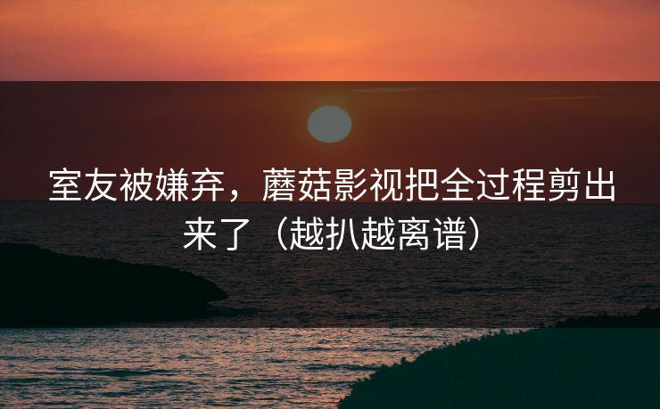 室友被嫌弃，蘑菇影视把全过程剪出来了（越扒越离谱）